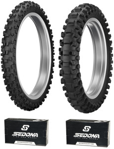 MX33 70/100-19 & 90/100-16 Tire Kit - w/ Sedona Tubes