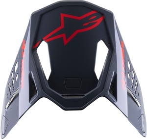 Alpinestars S-M8 Radium 2 Visor Black/Neon Red - Fits S-M8 Radium helmets