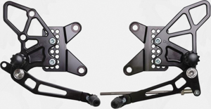 V2 Adjustable Rearset - Black - For 13-17 Kawasaki ZX6R