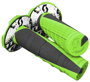 Duece 2 Motorcycle Grips Neon Green/Black 7/8"