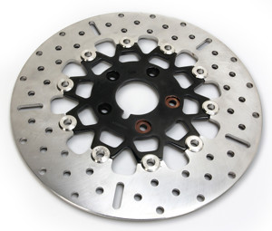 10-Button Black Carrier Floating Brake Rotor