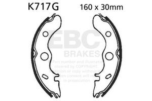 Grooved Organic Front Brake Shoes - For 86-87 Kawasaki KLF300 Bayou #41048-1089