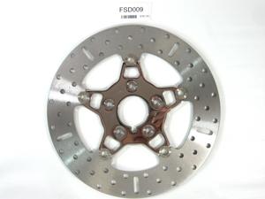 Polished Floating Brake Rotors - 5 Button Floating Brake Rotor - Polished Center Front Set