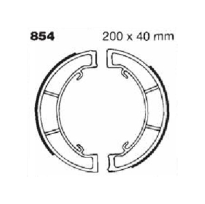 Standard Organic Brake Shoes - For 66-70 Triumph Bonneville T120