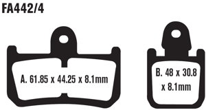 Standard Organic Brake Pads - Yamaha R1 V-Max