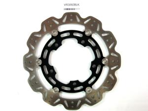 Front VEE Brake Rotors - Black - VEE Style Brake Rotor - Black Center Front Kit