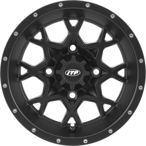 Hurricane Wheel Black 12X7 4/4 2+5