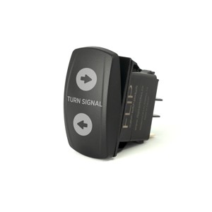 "Turn Signal" Standard Rocker Switch - DPDT - Non-Lighted