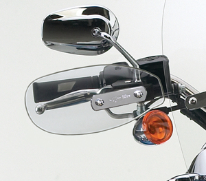 Hand Deflectors Clear - For 04-11 HD Sportster