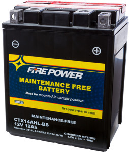 Maintenance Free Sealed Battery - Replaces YTX14AHL-BS