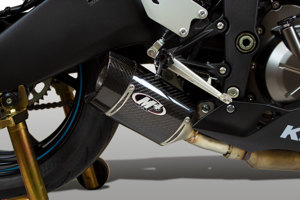 Street Slayer Carbon Fiber Slip On Exhaust - For 09-25 Kawasaki ZX6R