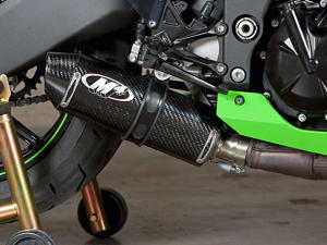 Street Slayer Carbon Fiber Slip On Exhaust - For 08-10 Kawasaki ZX10R