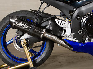 Carbon Fiber Full Exhaust w/ Stainless Tubing - For 08-10 Suzuki GSXR600 GSXR750