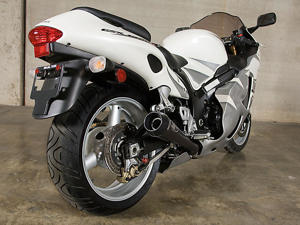 Black Retro Drag Dual Slip On Exhaust - For 99-07 Suzuki Hayabusa