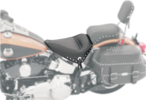 Concho Skirt Studded Vinyl Solo Seat - For 00-15 Harley Softail