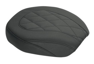 Tripper Diamond Wide Pillion Pad - Black - For 06-17 Harley Dyna