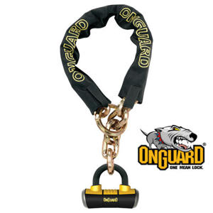 OnGuard Mastiff 4' 10mm Chain and Lock for Motorcycle Scooter ATV Bicycle