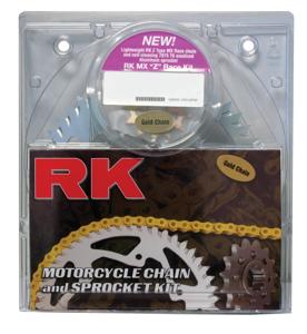 GB520MXZ4-114 Chain 13/50 Silver Aluminum Sprocket Kit - RK Excel Chain & Sprocket Kit