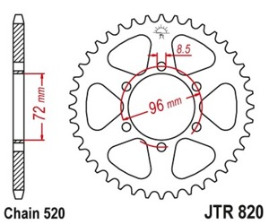 Steel Rear Sprocket - 42 Teeth - New JT!