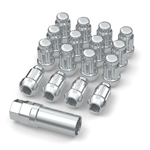 Bullite Wheels Lug Nut Set w/ key Chrome 12x1.5 (16PCS)