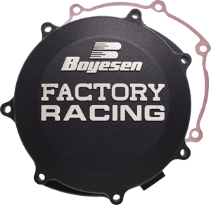 Black Factory Racing Clutch Cover - For 21-25 Kawasaki KX450