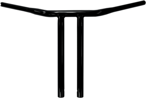 Black 14in. T Bar Bend 1 1/4in. Buffalo Bar Handlebar