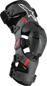 Supertech RK-10 Plasma Knee Brace Black/Red Small by Alpinestars - Compact knee brace, For off-road use