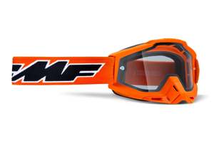 FMF Powerbomb Enduro Rocket Orange Goggles w/ Clear Lens