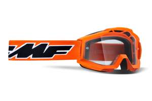 FMF Vision Powerbomb Youth Goggles Rocket Orange w/ Clear Lens