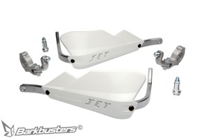 Barkbusters Complete Handguard Kit Tapered Bars White - Handguard kit for tapered bars in white