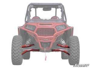 High Clearance Front A-Arms 1.5" Forward Offset Red Adj. w/SuperDuty Joints - For 16-21 Polaris RZR XP Turbo