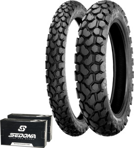 700 Series 4.60-17 3.00-21 Dual Sport Tire Kit w/ Tubes