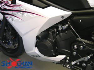 No Cut Black Frame Sliders - For 09-13 Yamaha FZ6R