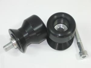 Black Swing Arm Spools - For 13-17 Kawasaki ZX6R