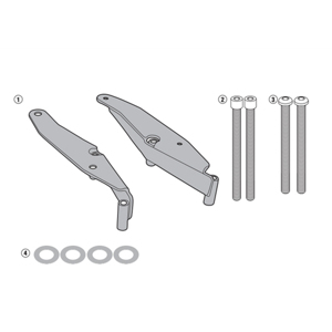 Top Case Mounting Plate Side Arm Hardware