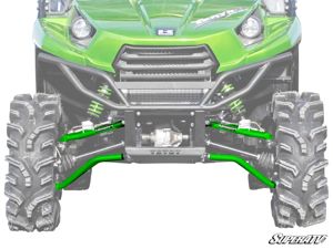 High Clearance 1.5" Forward Offset Front A-Arms Green - For 12-21 Kawasaki Teryx