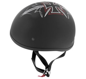 Skid Lid Original "Street Rod" MC Helmet - Flat Black Medium