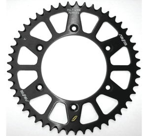 Works Triplestar Aluminum Rear Sprocket 53T - Black - For 85-20 Husaberg Husqvarna KTM