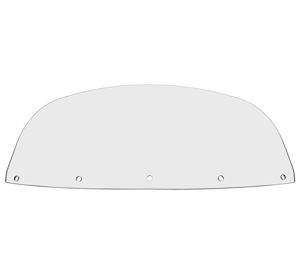 Fixed Windshield 7" Clear - For 86-95 HD FLHT FLHTC