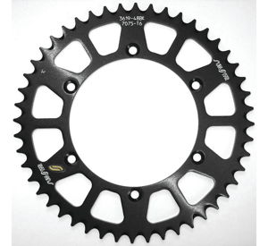 Works Triplestar Aluminum Rear Sprocket 52T - Black - For 04-18 Kawasaki KX