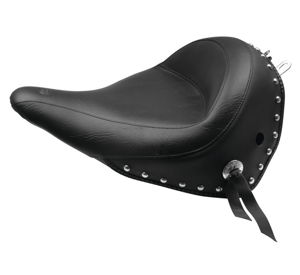 Wide Studded Vinyl Solo Seat - For 05-17 Harley FLSTN