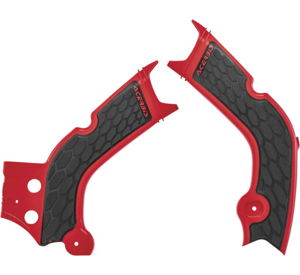 X-Grip Frame Guards Red/Black - For 20-21 CRF250R/RX & 19-20 CRF450R/RX