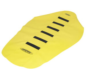 6-Rib Water Resistant Seat Cover Yellow/Black - For Suzuki RMZ250 RMZ450