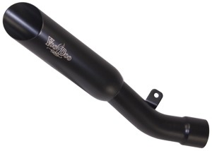 Black Slip On Exhaust w/ Link Pipe - Fits 13-25 Kawasaki ZX6R Ninja and variants