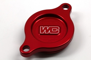 Red Oil Filter Cover - For 07-22 Suzuki RMZ250