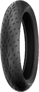 120/60ZR17 Front Motorcycle Tire 003 "Stealth" - 55W Radial TL - Street legal Dimpled Slick For Extreme Dry Traction