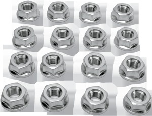 10MM FLAT BASE LUG NUTS 16/PK