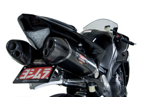 Street TRCD Carbon Fiber Dual Slip On Exhaust - For 09-14 Yamaha R1