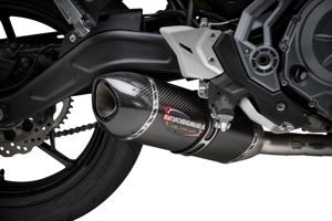 Race Alpha Works Carbon Fiber Stainless Full Exhaust - For 17-20 Z650 & Ninja 650