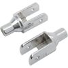 Female Peg Adapter For 5/8in Square Mounts Chrome (Pair)